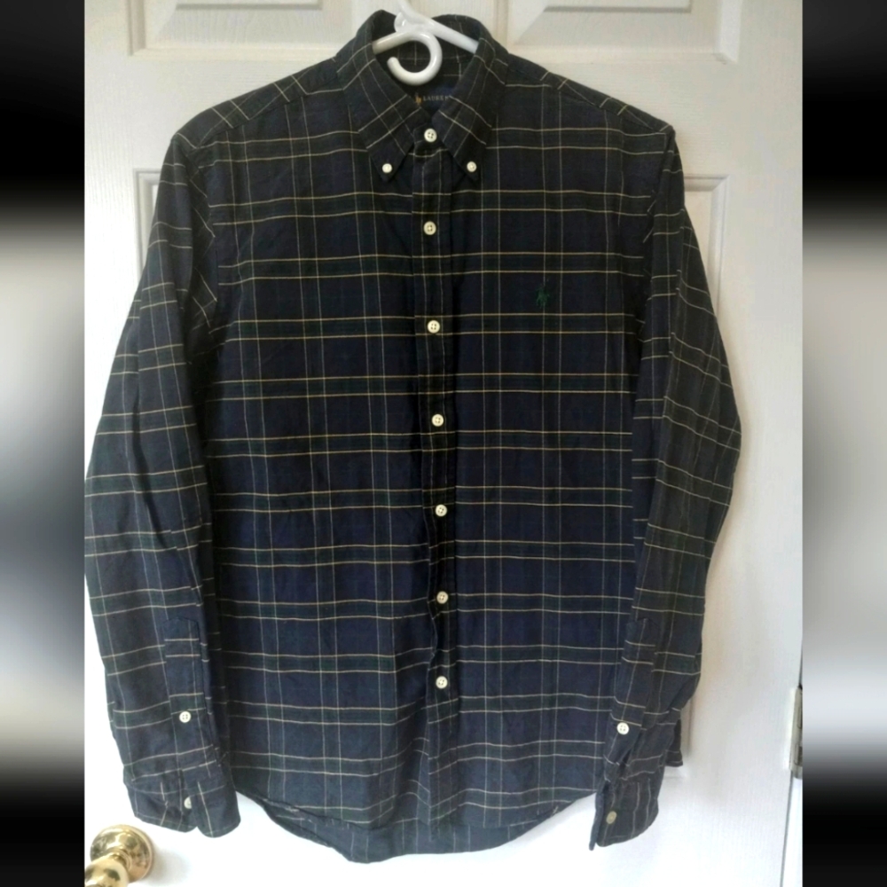 POLO RALPH LAUREN Men's Classic Fit Oxford Plaid Long Sleeve Shirt